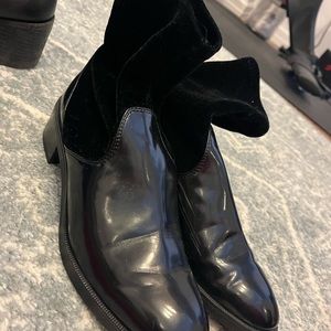 Zara velvet sock booties size 6.5